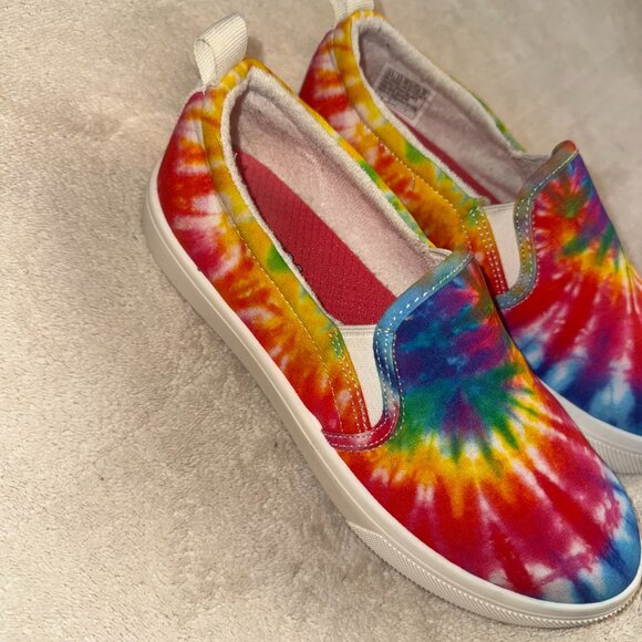 Skechers Memory Foam Tie Dye Slip On Shoes Women’s Size 6.5 Rainbow Multicolor - Picture 3 of 7